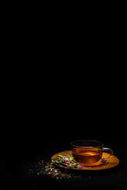 幽静茶水摄影图