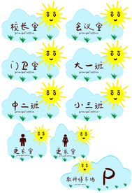 幼儿园指示牌vi导视牌