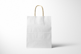 天然牛皮纸购物袋3实体模型套装