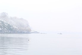 西湖雪景的美