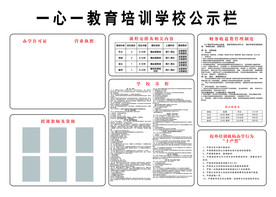 培训学校公示栏