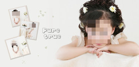 娴静女孩儿童相册PSD影楼模板