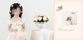 娴静女孩儿童相册PSD影楼模板