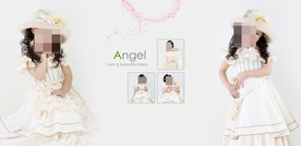 娴静女孩儿童相册PSD影楼模板