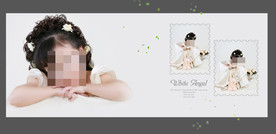 娴静女孩儿童相册PSD影楼模板