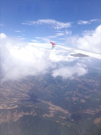 俯视 蓝天 飞机 高山