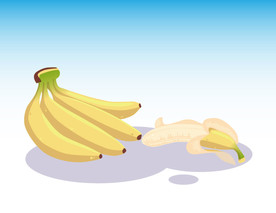 水果系列矢量插画之香蕉