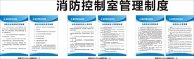 消防控制室蓝色制度牌