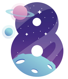 蓝紫色天空数字创意8