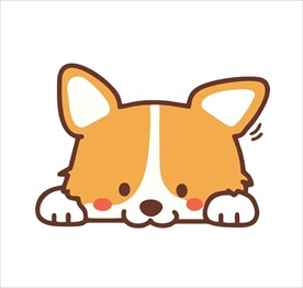 呆 卡通 可爱 狗狗