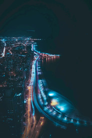 海岸夜景