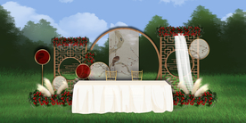 森系红色简约婚礼