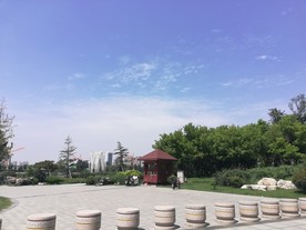 公园的门口