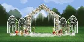 森系高端几何婚礼场景