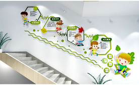 幼儿园楼梯文化墙