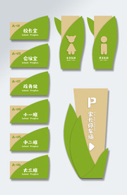 绿叶学校幼儿园vi导视图