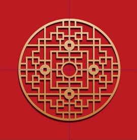 中国风边框 装饰 红色 元素