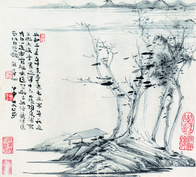 水墨山水国画风景