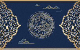 大气金色传统花纹背景