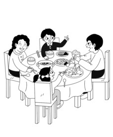 一家人吃饭