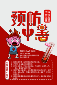 预防中暑公益宣传海报素材