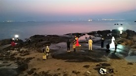 浪漫海边婚纱摄影