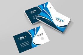 蓝色商务名片