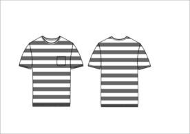 条纹针织衫款式图