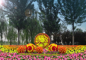 国庆花艺绿植雕塑
