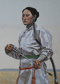 蒙古元素生活插画