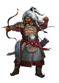蒙古元素生活插画