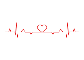 手绘心电图分界线元素