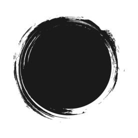 笔刷 水墨圆形笔刷 印章图标