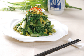 小白菜拌毛豆