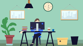 商务办公信息化插画