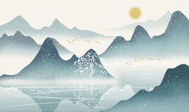 中国风山水背景