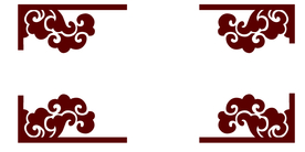 中国风祥云 边框角标