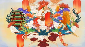 国潮仙鹤插画