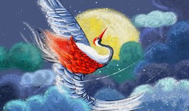 国潮仙鹤插画