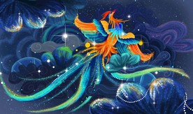 国潮仙鹤插画