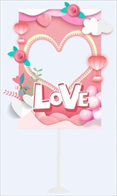 七夕情人节拍照框