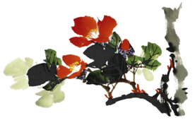 水墨菊花