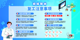 复工注意事项公益宣传展板素材