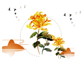 水墨菊花