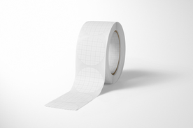 圆卷贴纸样机集