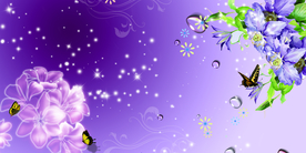 紫罗兰水晶牡丹蝴蝶