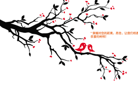 简约小鸟爱情大叔纹理