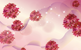 纹理线条渐变四叶草花瓣