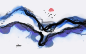 中国风山水背景