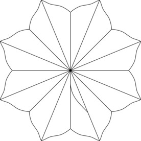 八瓣花线条